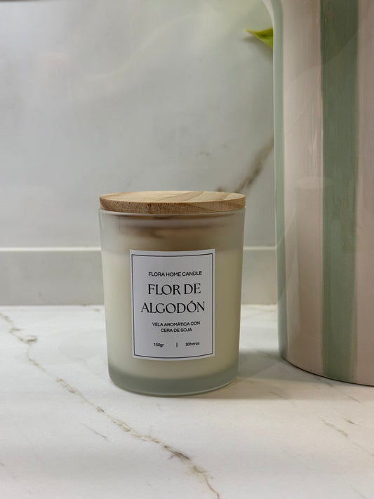 VELA FLOR DE ALGODÓN