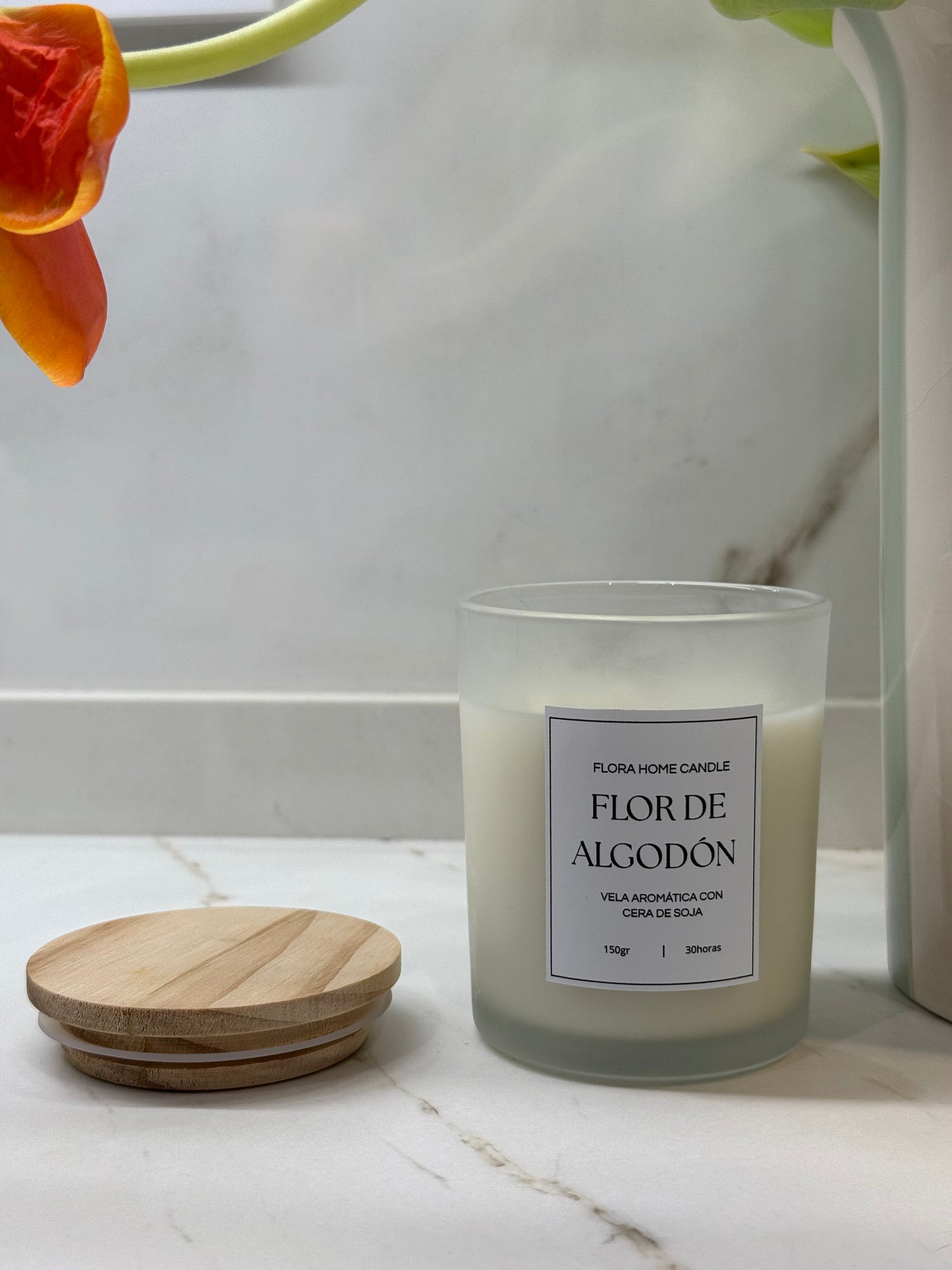 VELA FLOR DE ALGODÓN